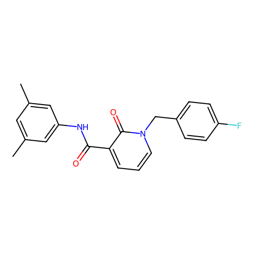 N-(3,5-dimethylphenyl)-1-[(4-fluorophenyl)methyl]-2-oxo-1,2-dihydropyridine-3-carboxamide structure