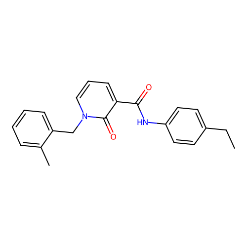 N-(4-ethylphenyl)-1-(2-methylbenzyl)-2-oxo-1,2-dihydropyridine-3-carboxamide structure