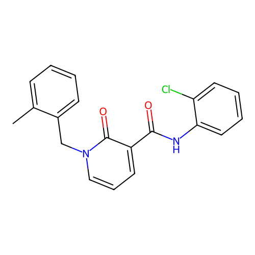 N-(2-chlorophenyl)-1-(2-methylbenzyl)-2-oxo-1,2-dihydropyridine-3-carboxamide structure