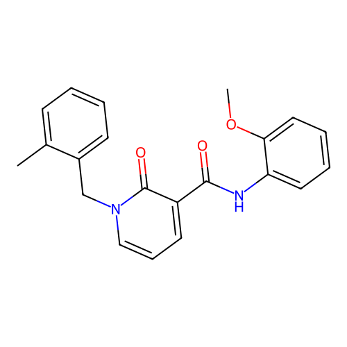 N-(2-methoxyphenyl)-1-(2-methylbenzyl)-2-oxo-1,2-dihydropyridine-3-carboxamide structure