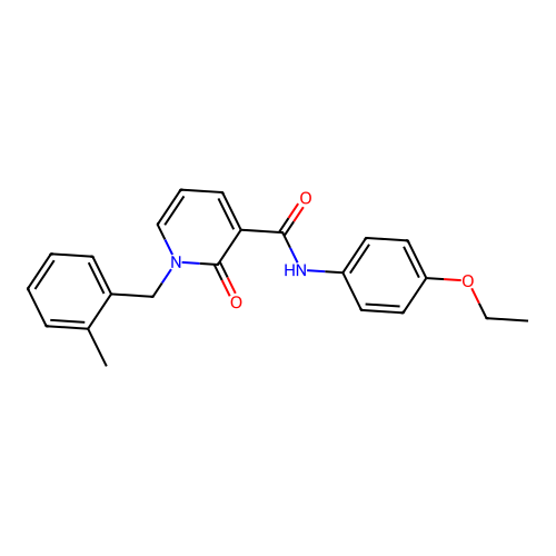 N-(4-ethoxyphenyl)-1-(2-methylbenzyl)-2-oxo-1,2-dihydropyridine-3-carboxamide structure