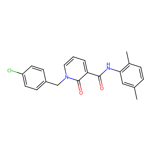 1-[(4-chlorophenyl)methyl]-N-(2,5-dimethylphenyl)-2-oxo-1,2-dihydropyridine-3-carboxamide structure
