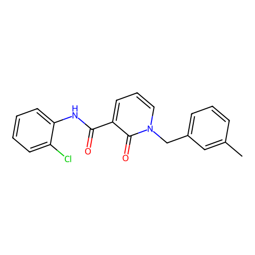 N-(2-chlorophenyl)-1-(3-methylbenzyl)-2-oxo-1,2-dihydropyridine-3-carboxamide structure