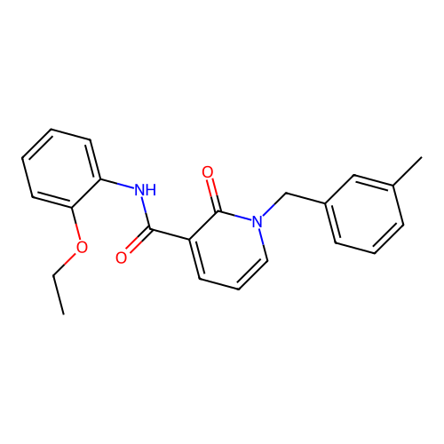 N-(2-ethoxyphenyl)-1-(3-methylbenzyl)-2-oxo-1,2-dihydropyridine-3-carboxamide structure
