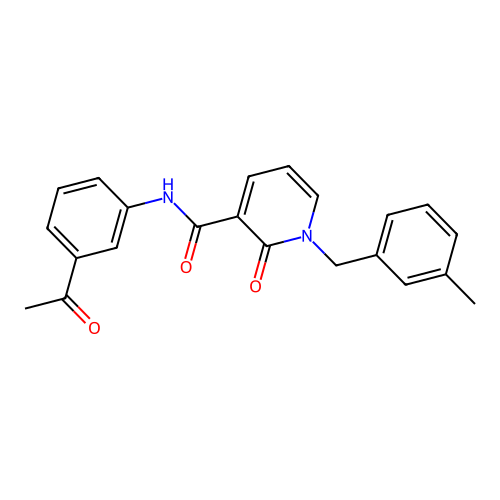 N-(3-acetylphenyl)-1-(3-methylbenzyl)-2-oxo-1,2-dihydropyridine-3-carboxamide structure