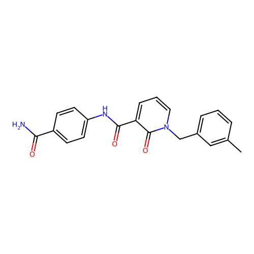 N-(4-carbamoylphenyl)-1-(3-methylbenzyl)-2-oxo-1,2-dihydropyridine-3-carboxamide structure
