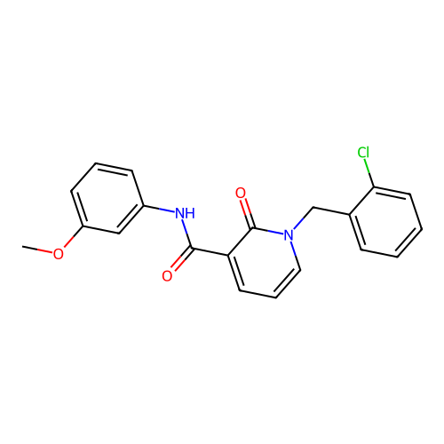 1-(2-chlorobenzyl)-N-(3-methoxyphenyl)-2-oxo-1,2-dihydropyridine-3-carboxamide structure