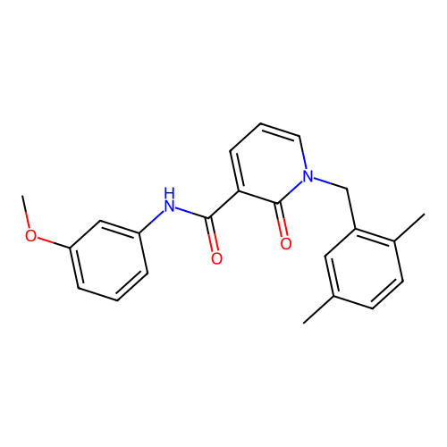 1-[(2,5-dimethylphenyl)methyl]-N-(3-methoxyphenyl)-2-oxo-1,2-dihydropyridine-3-carboxamide structure