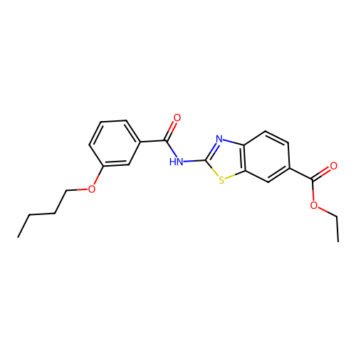 Ethyl 2-(3-butoxybenzamido)benzo[d]thiazole-6-carboxylate structure