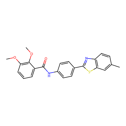 2,3-dimethoxy-N-[4-(6-methyl-1,3-benzothiazol-2-yl)phenyl]benzamide structure