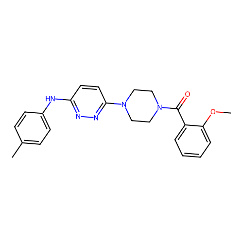 6-[4-(2-methoxybenzoyl)piperazin-1-yl]-N-(4-methylphenyl)pyridazin-3-amine structure