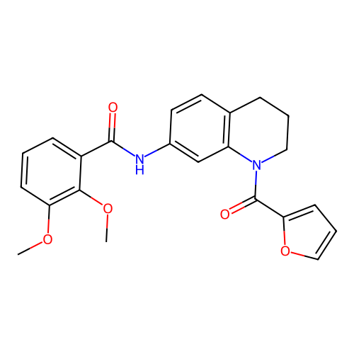 N-[1-(furan-2-carbonyl)-1,2,3,4-tetrahydroquinolin-7-yl]-2,3-dimethoxybenzamide structure
