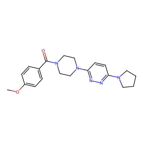 (4-Methoxyphenyl)(4-(6-(pyrrolidin-1-yl)pyridazin-3-yl)piperazin-1-yl)methanone structure