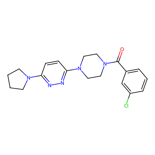 3-[4-(3-Chlorobenzoyl)piperazin-1-YL]-6-(pyrrolidin-1-YL)pyridazine structure