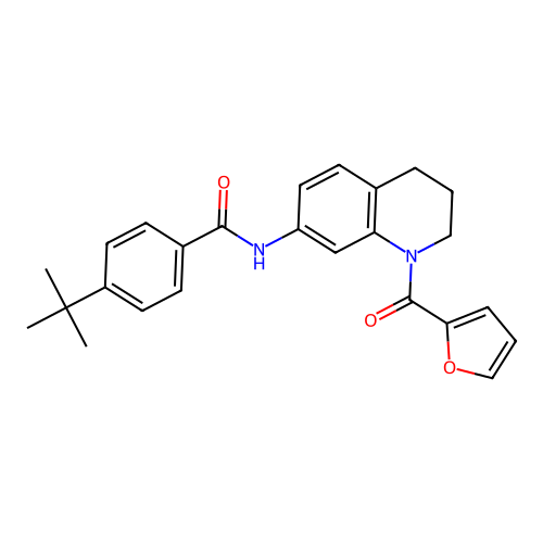 4-tert-butyl-N-[1-(furan-2-carbonyl)-3,4-dihydro-2H-quinolin-7-yl]benzamide structure