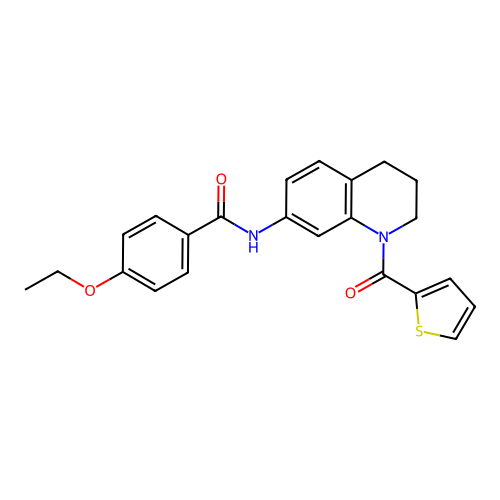4-ethoxy-N-[1-(thiophene-2-carbonyl)-1,2,3,4-tetrahydroquinolin-7-yl]benzamide structure