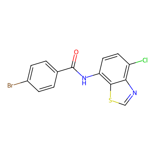 4-bromo-N-(4-chloro-1,3-benzothiazol-7-yl)benzamide structure