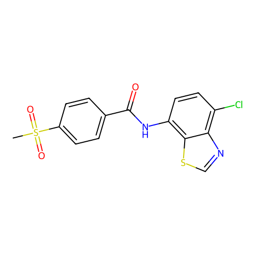 N-(4-chlorobenzo[d]thiazol-7-yl)-4-(methylsulfonyl)benzamide structure