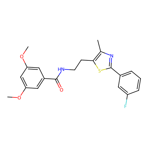 N-{2-[2-(3-fluorophenyl)-4-methyl-1,3-thiazol-5-yl]ethyl}-3,5-dimethoxybenzamide structure