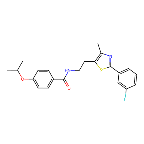 N-(2-(2-(3-fluorophenyl)-4-methylthiazol-5-yl)ethyl)-4-isopropoxybenzamide structure