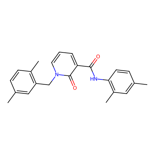 N-(2,4-dimethylphenyl)-1-[(2,5-dimethylphenyl)methyl]-2-oxo-1,2-dihydropyridine-3-carboxamide structure