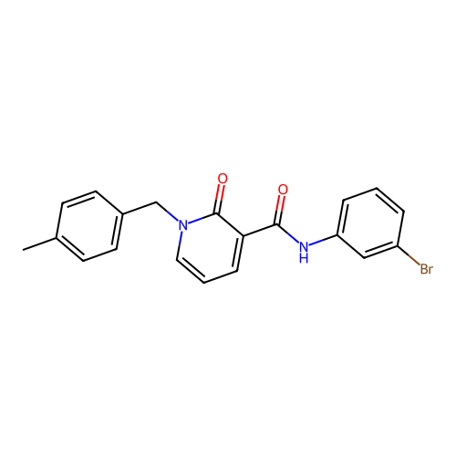 N-(3-bromophenyl)-1-(4-methylbenzyl)-2-oxo-1,2-dihydropyridine-3-carboxamide structure