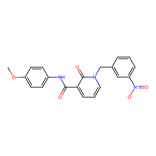 N-(4-methoxyphenyl)-1-(3-nitrobenzyl)-2-oxo-1,2-dihydropyridine-3-carboxamide structure