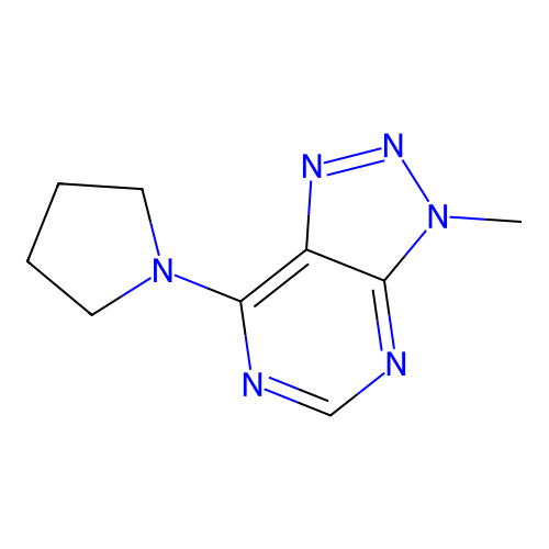 3-Methyl-7-pyrrolidin-1-yltriazolo[4,5-d]pyrimidine structure