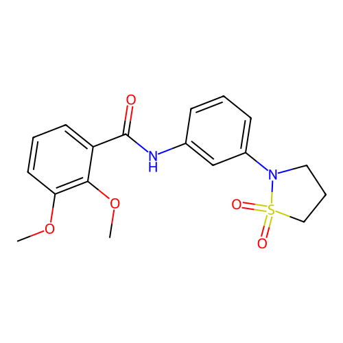 N-(3-(1,1-dioxidoisothiazolidin-2-yl)phenyl)-2,3-dimethoxybenzamide structure