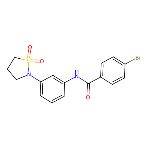 4-bromo-N-(3-(1,1-dioxidoisothiazolidin-2-yl)phenyl)benzamide structure