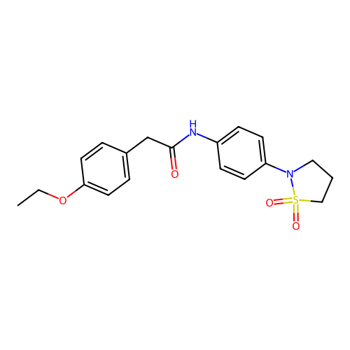 N-(4-(1,1-dioxidoisothiazolidin-2-yl)phenyl)-2-(4-ethoxyphenyl)acetamide structure