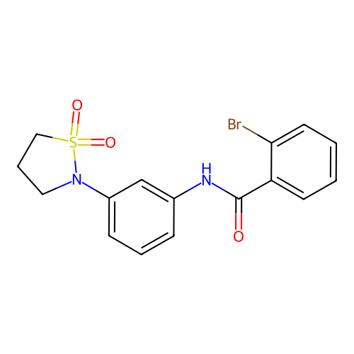 2-bromo-N-(3-(1,1-dioxidoisothiazolidin-2-yl)phenyl)benzamide structure