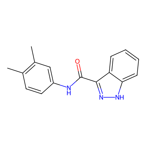 N-(3,4-dimethylphenyl)-1H-indazole-3-carboxamide structure