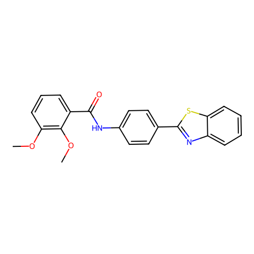 N-[4-(1,3-benzothiazol-2-yl)phenyl]-2,3-dimethoxybenzamide structure