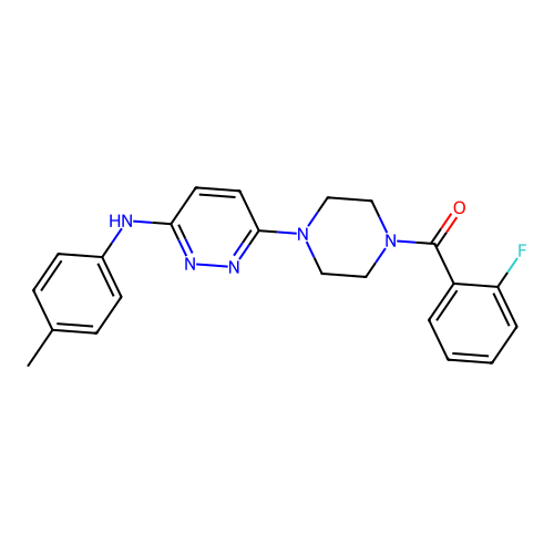 6-[4-(2-fluorobenzoyl)piperazin-1-yl]-N-(4-methylphenyl)pyridazin-3-amine structure