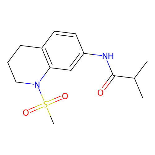 N-(1-(methylsulfonyl)-1,2,3,4-tetrahydroquinolin-7-yl)isobutyramide structure