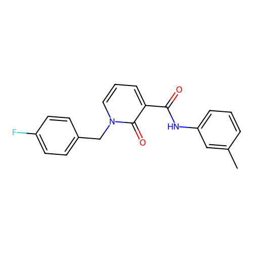 1-(4-fluorobenzyl)-2-oxo-N-(m-tolyl)-1,2-dihydropyridine-3-carboxamide structure