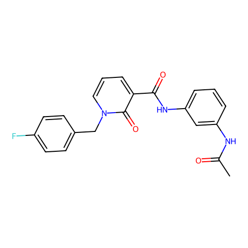 N-(3-acetamidophenyl)-1-(4-fluorobenzyl)-2-oxo-1,2-dihydropyridine-3-carboxamide structure