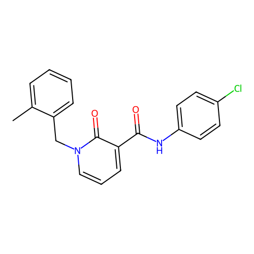 N-(4-chlorophenyl)-1-(2-methylbenzyl)-2-oxo-1,2-dihydropyridine-3-carboxamide structure