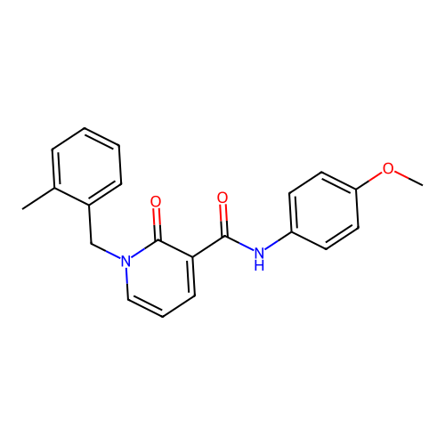 N-(4-methoxyphenyl)-1-(2-methylbenzyl)-2-oxo-1,2-dihydropyridine-3-carboxamide structure