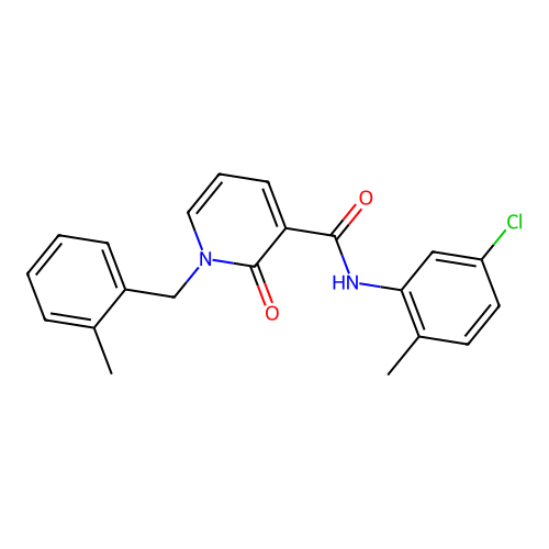 N-(5-chloro-2-methylphenyl)-1-[(2-methylphenyl)methyl]-2-oxo-1,2-dihydropyridine-3-carboxamide structure