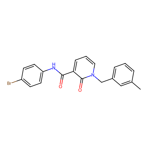 N-(4-bromophenyl)-1-(3-methylbenzyl)-2-oxo-1,2-dihydropyridine-3-carboxamide structure