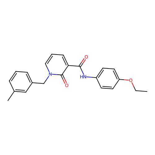 N-(4-ethoxyphenyl)-1-(3-methylbenzyl)-2-oxo-1,2-dihydropyridine-3-carboxamide structure