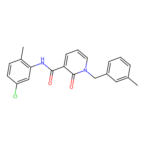 N-(5-chloro-2-methylphenyl)-1-[(3-methylphenyl)methyl]-2-oxo-1,2-dihydropyridine-3-carboxamide structure