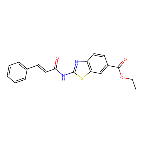 Ethyl 2-cinnamamidobenzo[d]thiazole-6-carboxylate structure