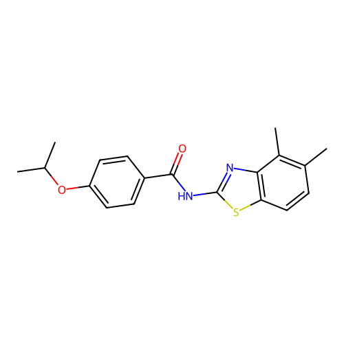 N-(4,5-dimethylbenzo[d]thiazol-2-yl)-4-isopropoxybenzamide structure