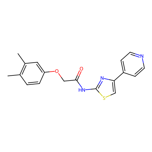 2-(3,4-dimethylphenoxy)-N-(4-(pyridin-4-yl)thiazol-2-yl)acetamide structure