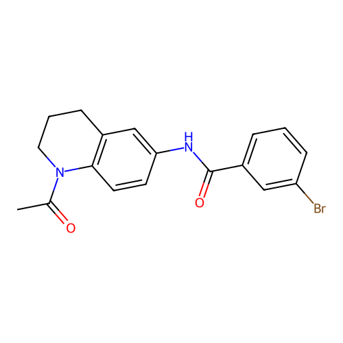 N-(1-acetyl-1,2,3,4-tetrahydroquinolin-6-yl)-3-bromobenzamide structure