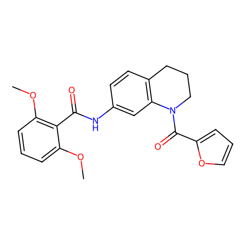 N-[1-(furan-2-carbonyl)-1,2,3,4-tetrahydroquinolin-7-yl]-2,6-dimethoxybenzamide structure