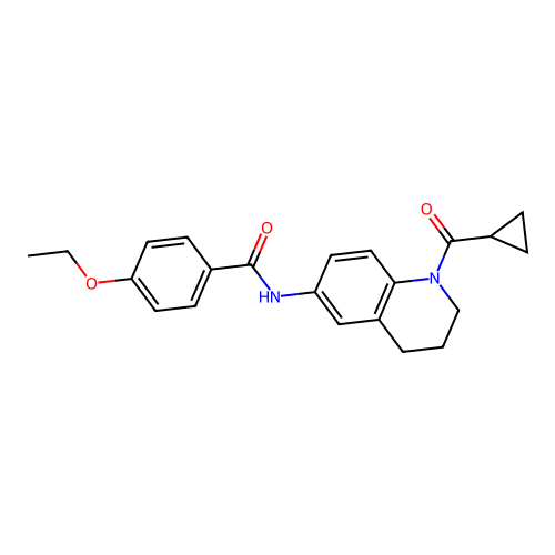 N-(1-cyclopropanecarbonyl-1,2,3,4-tetrahydroquinolin-6-yl)-4-ethoxybenzamide structure